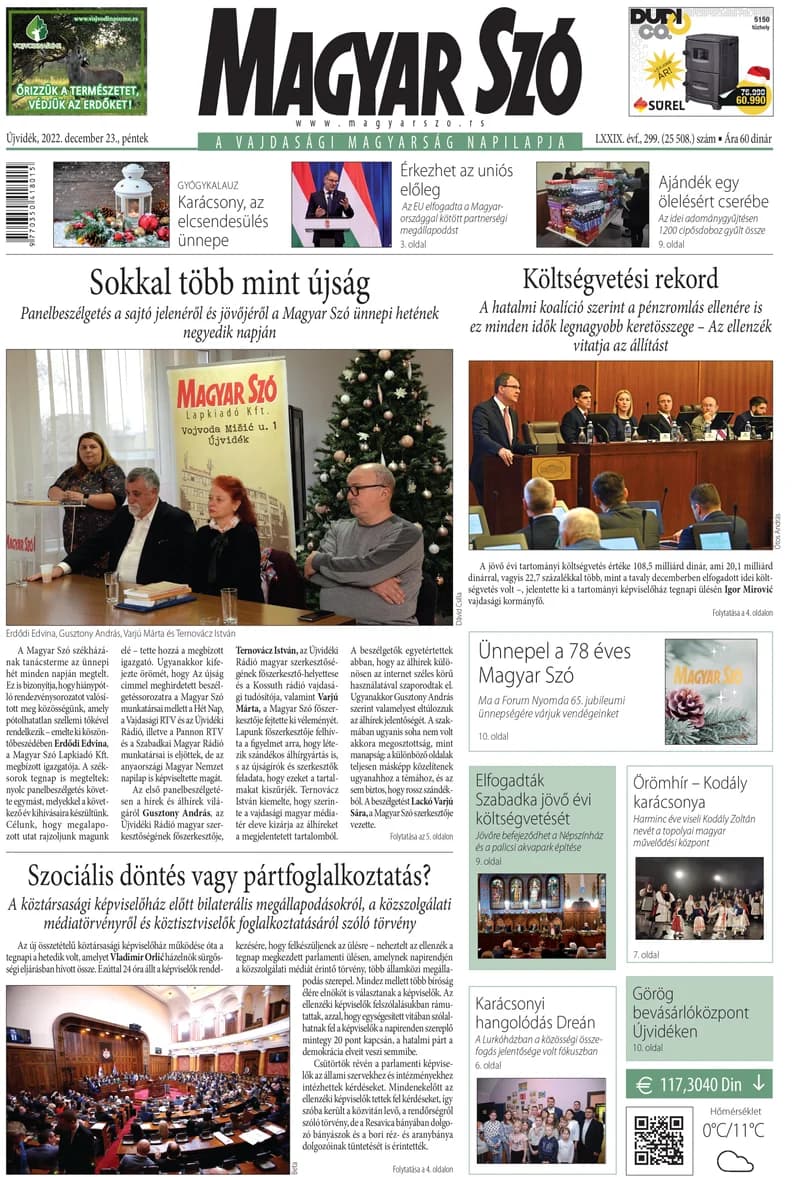 Magyar Szó, 79. évf. 2022. december 23. 299. sz. 1–16. oldal