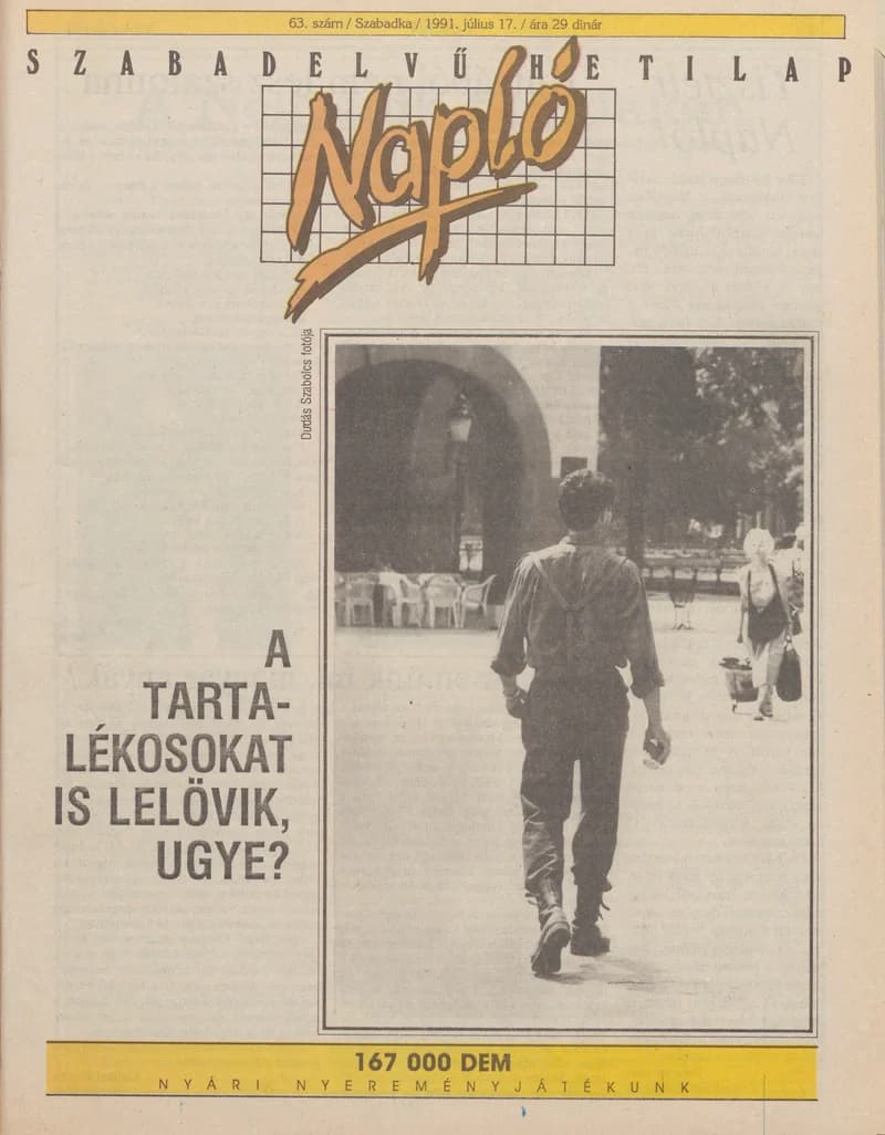 Napló - Szabadelvű hetilap, 2. évf. 1991. július 17. 63. sz.