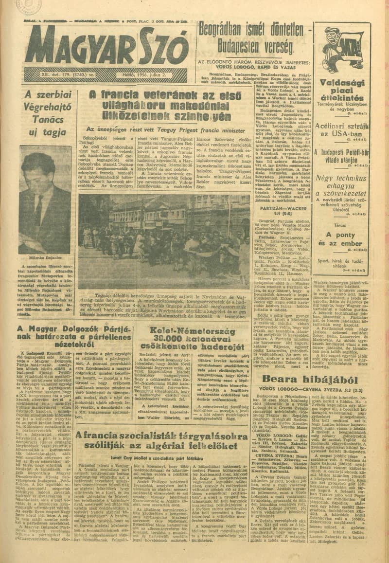 Magyar Szó, 13. évf. 1956. július 2. 179. sz. 1–10. oldal