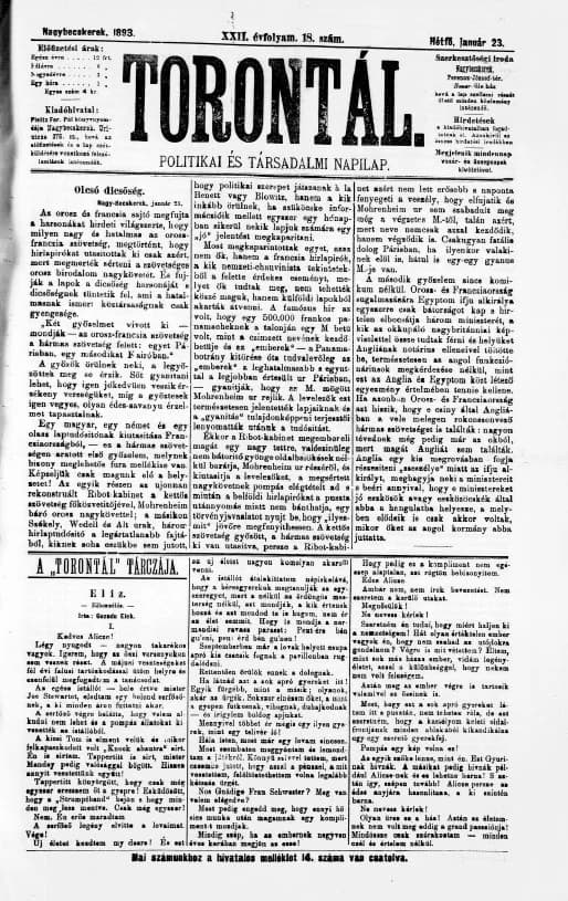 Torontál, 22. évf. 1893. január 23. 18. sz.
