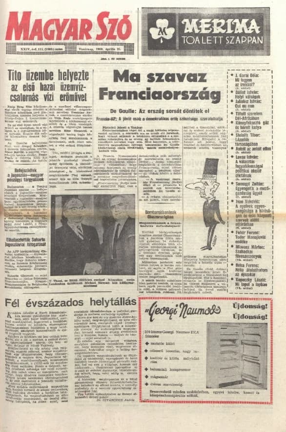 Magyar Szó, 26. évf. 1969. április 27. 115. sz. 1–32. oldal