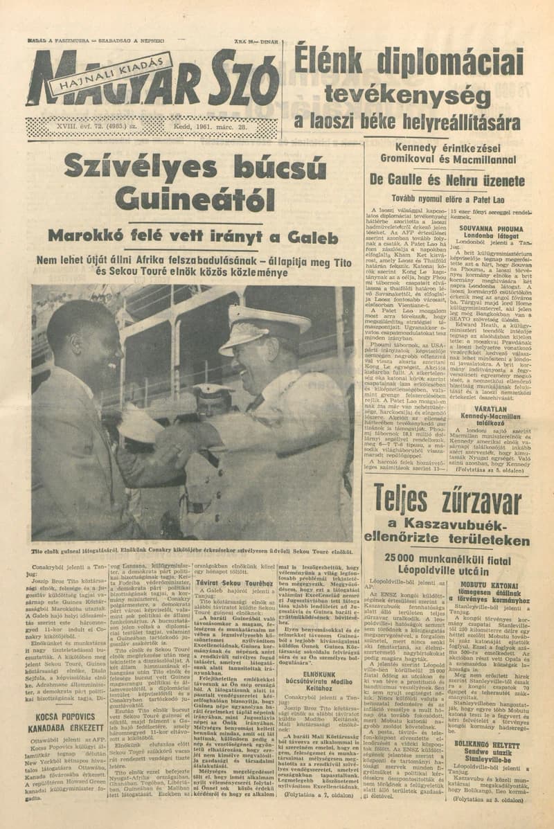 Magyar Szó, 18. évf. 1961. március 28. 72. sz. 1–16. oldal