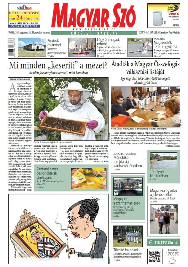 Magyar Szó, 75. évf. 2018. augusztus 25. – 26. 197. sz. 1–42. oldal