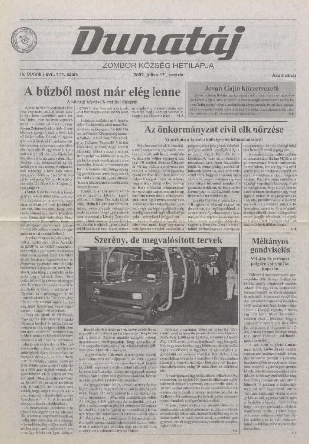 Dunatáj, 4. évf. 2002. július 17. 171. sz.