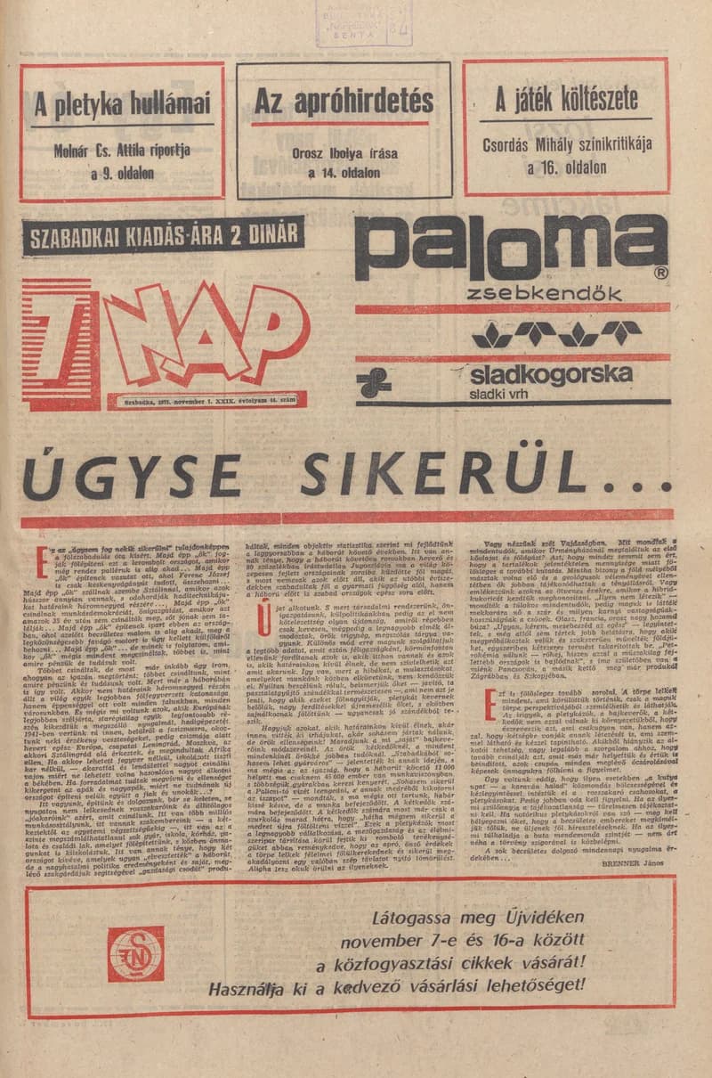 7 Nap, 30. évf. 1975. november 7. 44. sz. 1–28. oldal