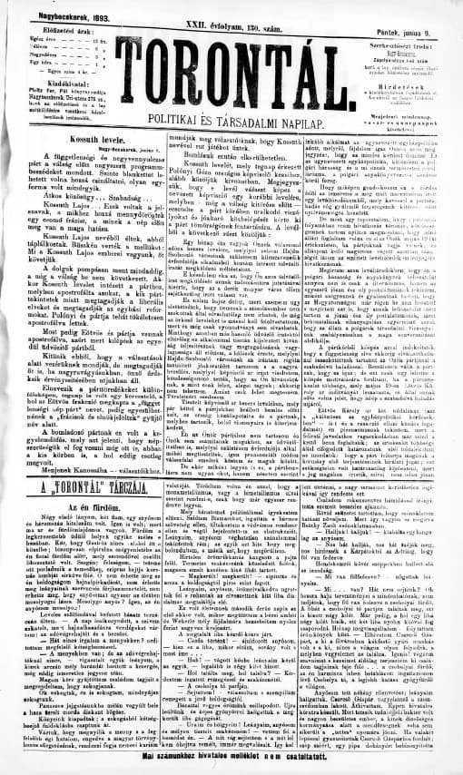 Torontál, 22. évf. 1893. június 9. 130. sz.