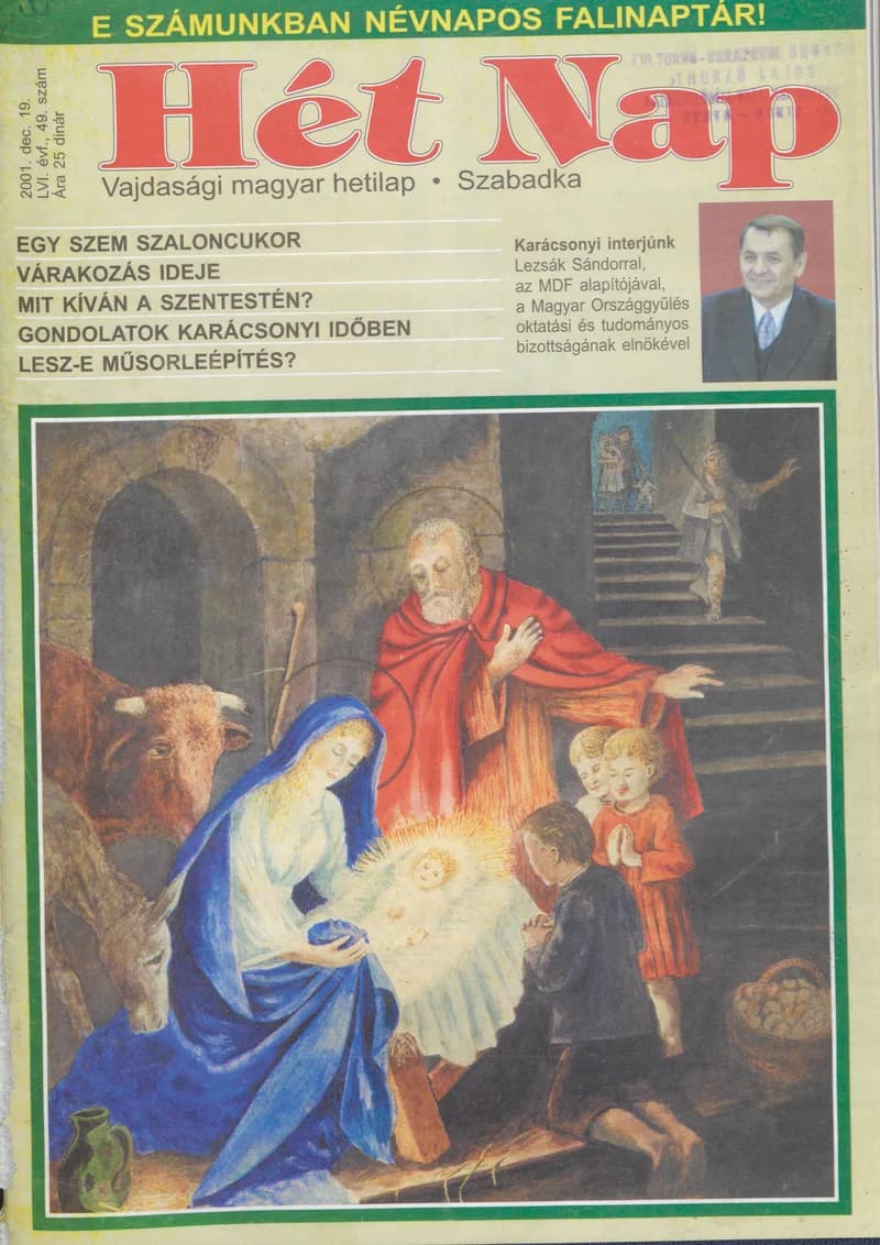 7 Nap, 56. évf. 2001. december 19. 49. sz. 1–68. oldal