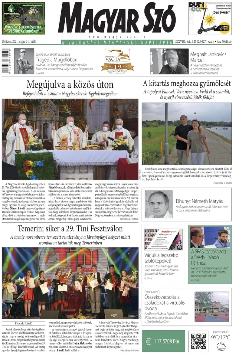 Magyar Szó, 78. évf. 2021. május 31. 123. sz. 1–20. oldal