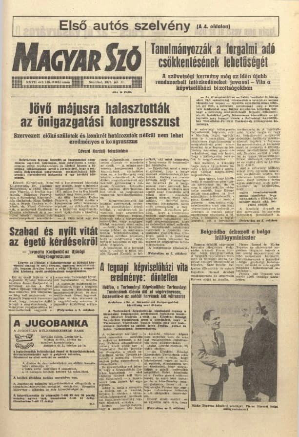 Magyar Szó, 27. évf. 1970. július 11. 188. sz. 1–16. oldal