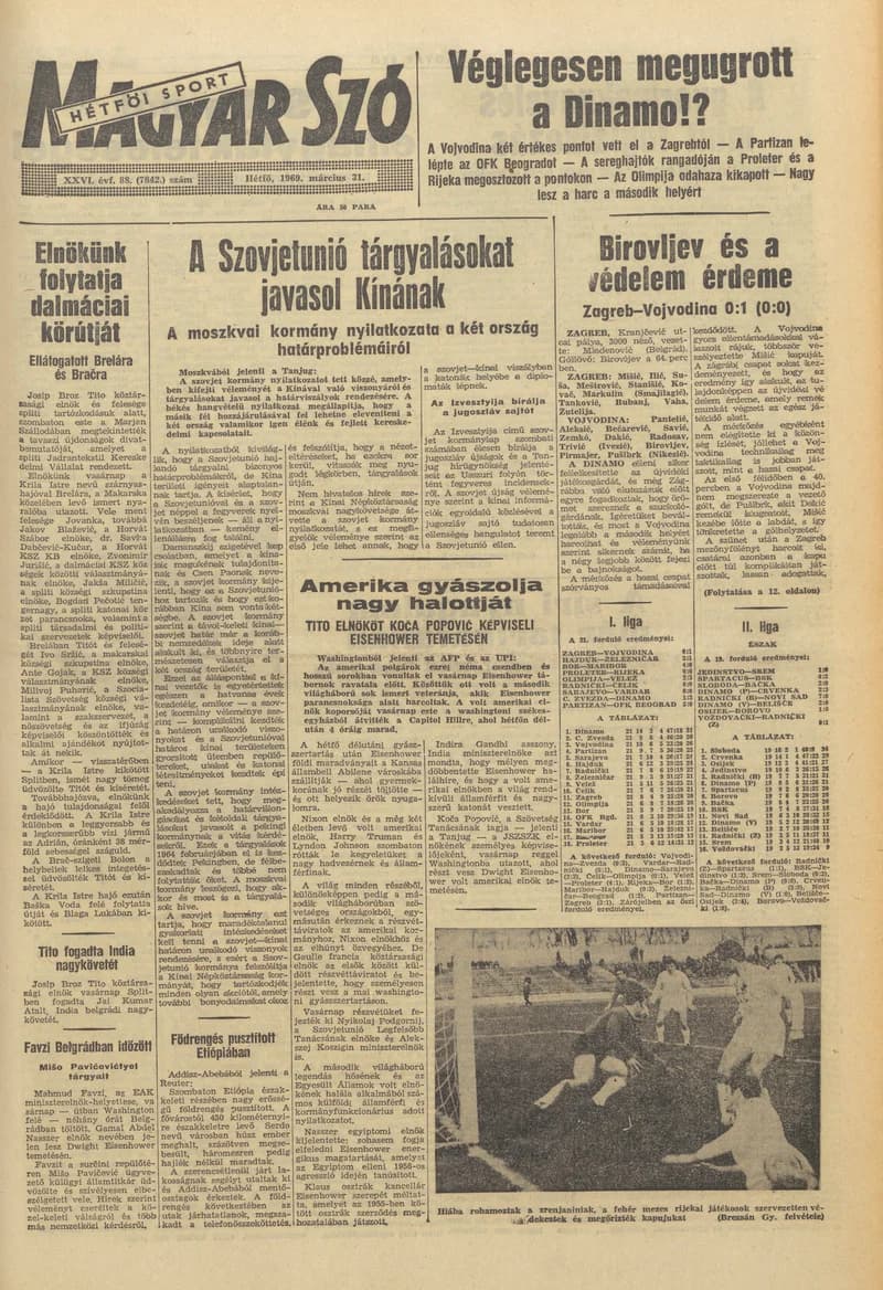 Magyar Szó, 26. évf. 1969. március 31. 88. sz. 1–16. oldal