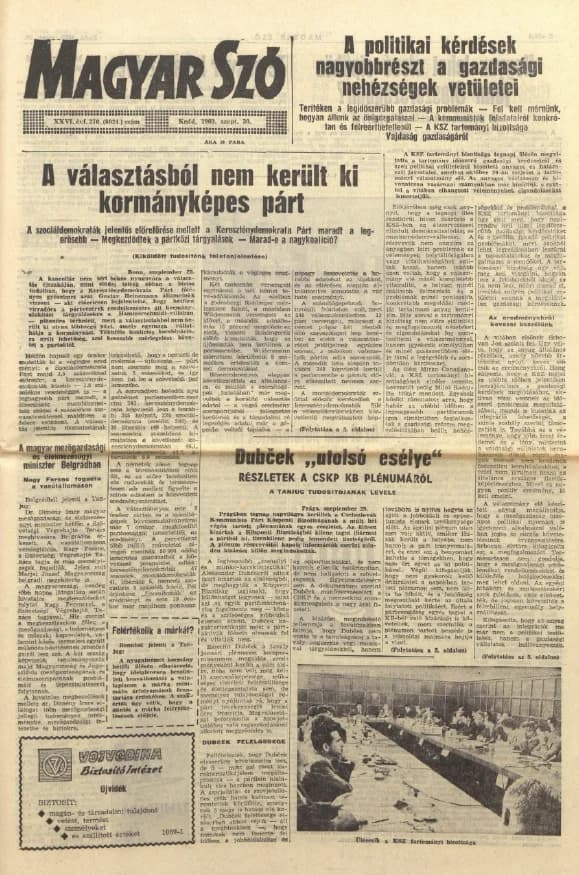 Magyar Szó, 26. évf. 1969. szeptember 30. 270. sz. 1–16. oldal