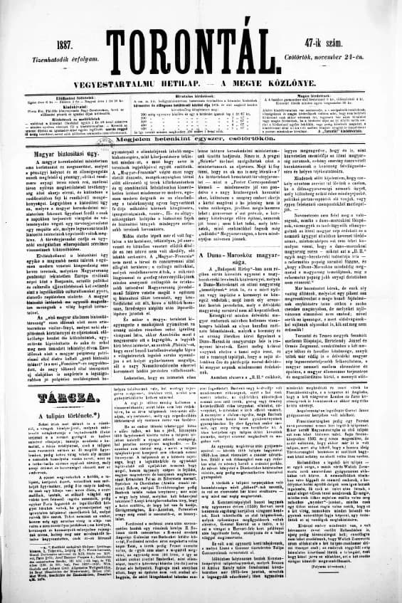 Torontál, 16. évf. 1887. november 24. 47. sz.