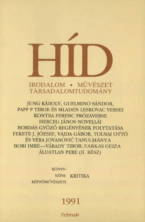 Híd, 55. évf. 1991. február. 2. sz. 101–200. oldal