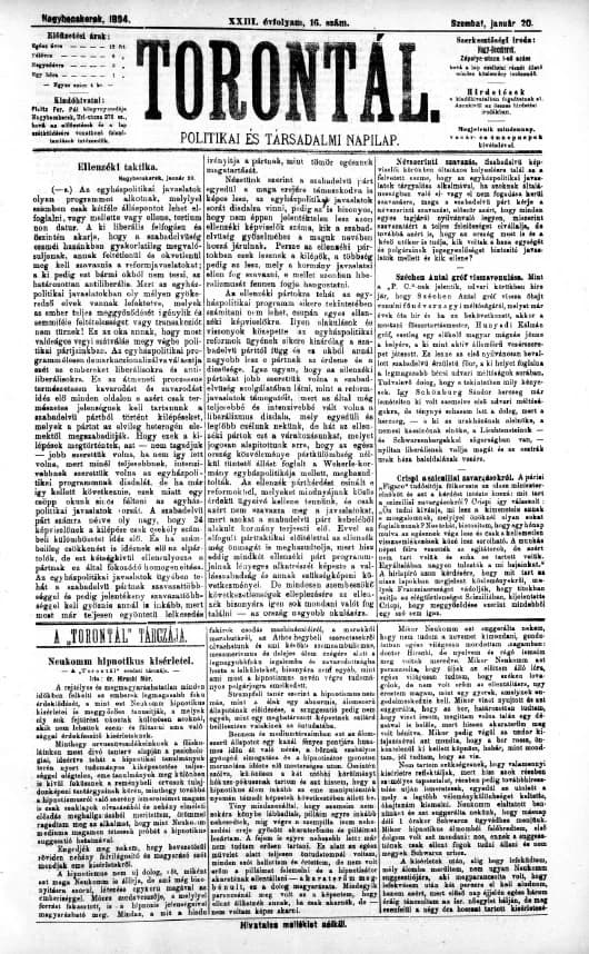 Torontál, 23. évf. 1894. január 20. 16. sz.
