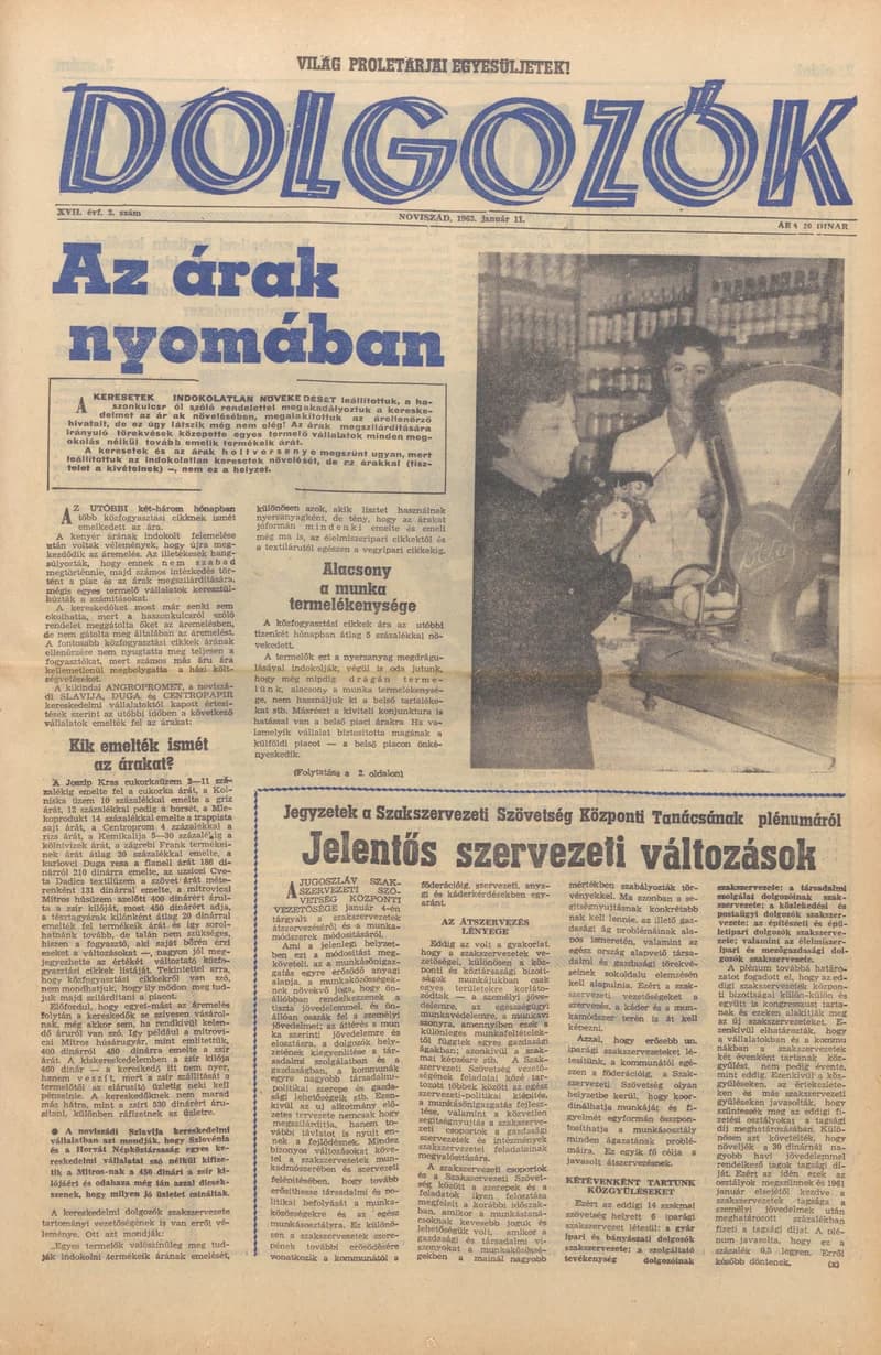 Dolgozók, 17. évf. 1963. január 11. 3. sz.
