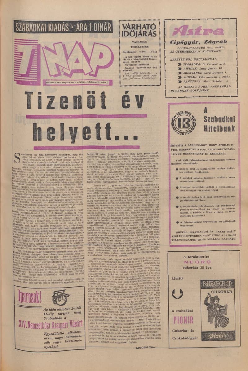 7 Nap, 26. évf. 1971. szeptember 3. 37. sz. 1–28. oldal