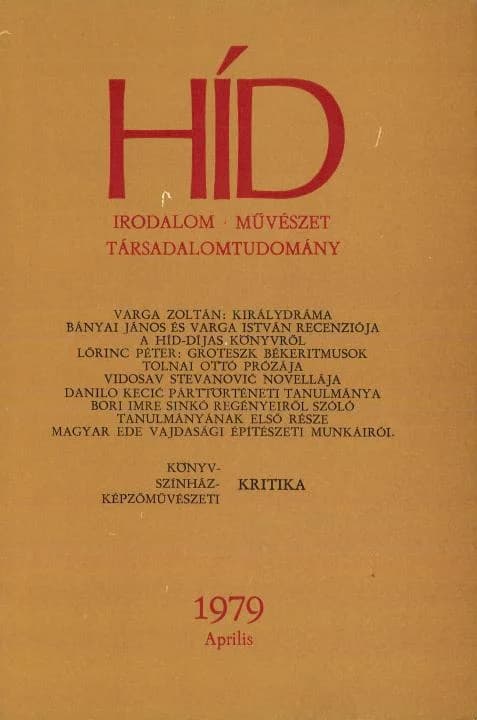 Híd, 43. évf. 1979. április. 4. sz. 413–548. oldal