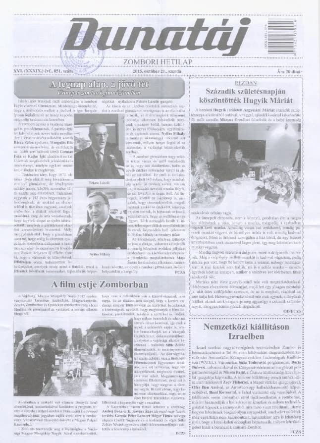 Dunatáj, 17. évf. 2015. október 21. 851. sz.