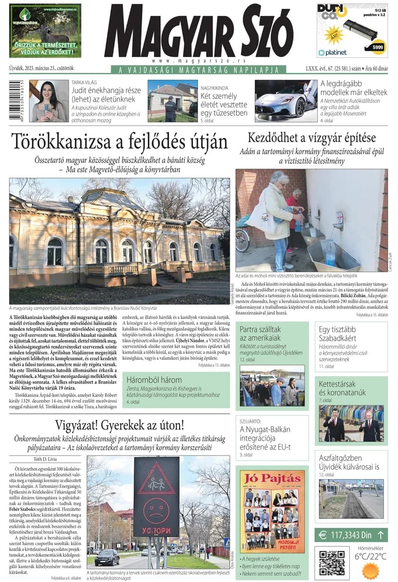 Magyar Szó, 80. évf. 2023. március 23. 67. sz. 1–20. oldal