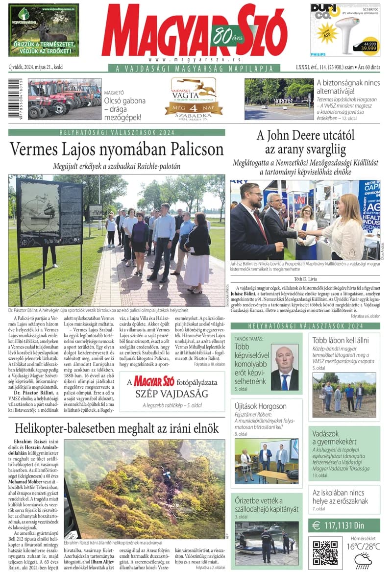 Magyar Szó, 81. évf. 2024. május 21. 114. sz. 1–20. oldal