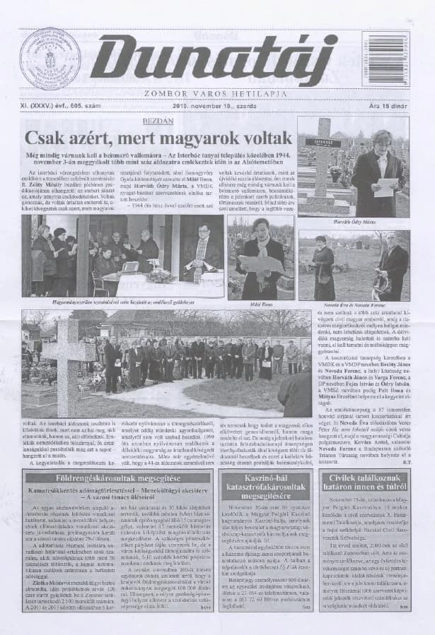Dunatáj, 12. évf. 2010. november 10. 605. sz.