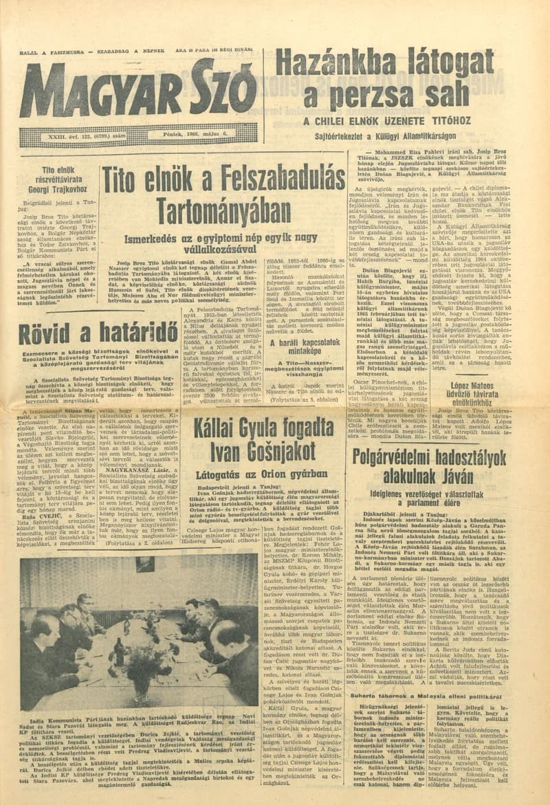 Magyar Szó, 23. évf. 1966. május 6. 122. sz.