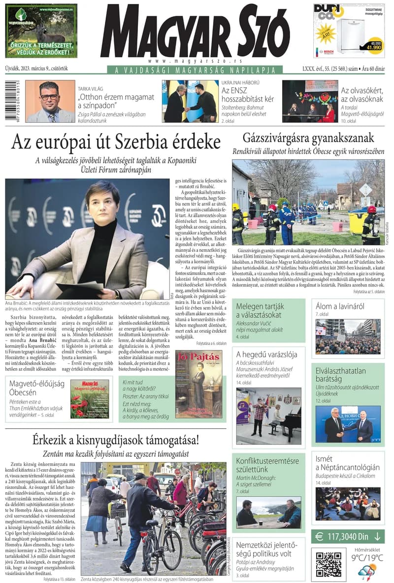 Magyar Szó, 80. évf. 2023. március 9. 55. sz. 1–20. oldal