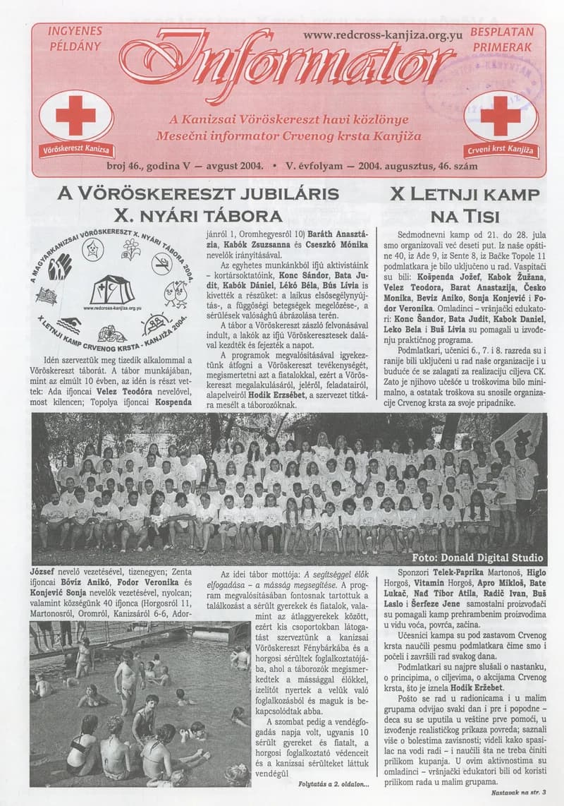 Informator, 5. évf. 2004. augusztus 1. 46. sz.
