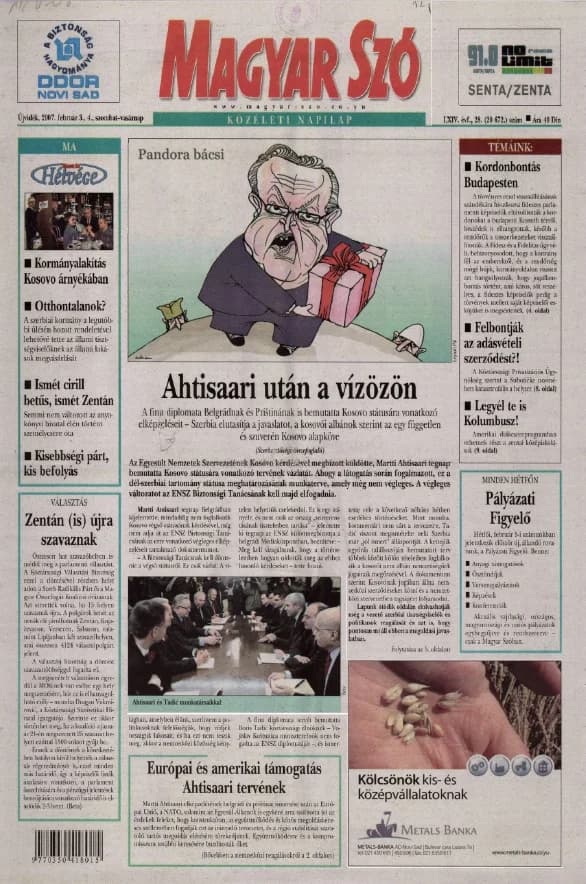 Magyar Szó, 64. évf. 2007. február 3. – 4. 28. sz. 1–12. oldal