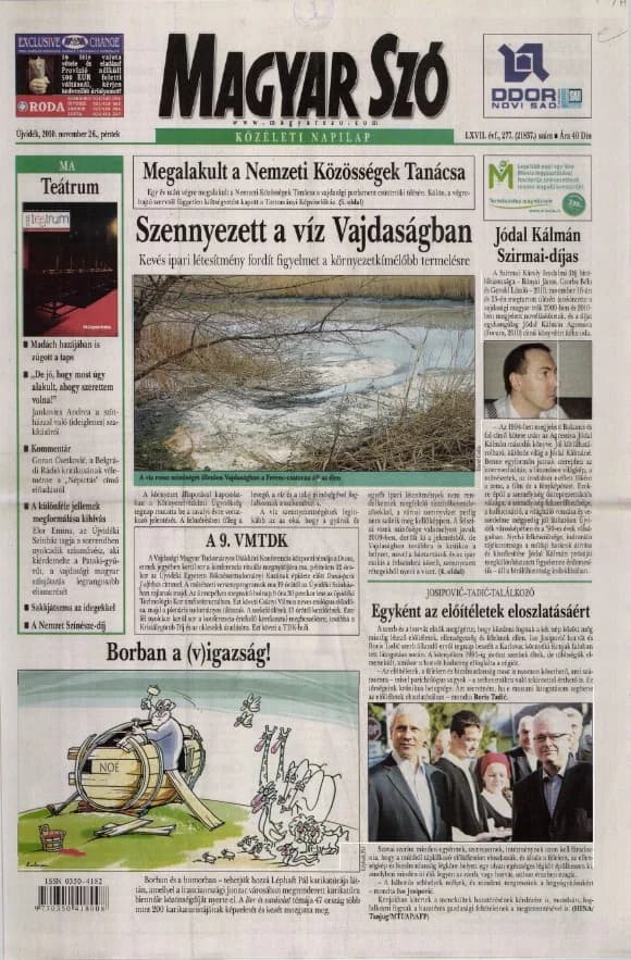 Magyar Szó, 67. évf. 2010. november 26. 277. sz. 1–20. oldal