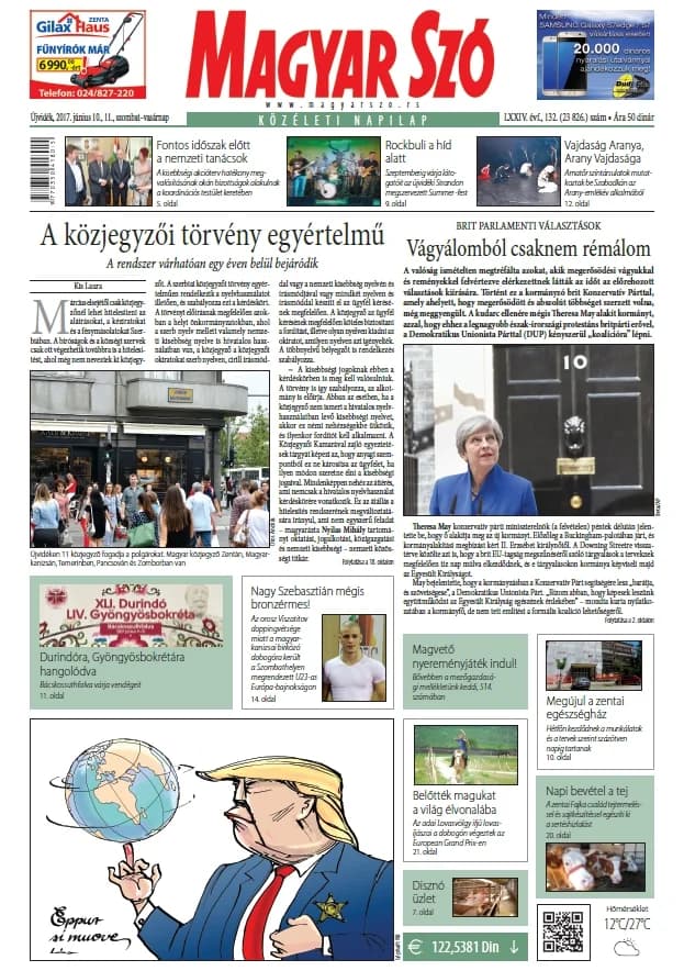 Magyar Szó, 74. évf. 2017. június 10. – 11. 132. sz. 1–32. oldal