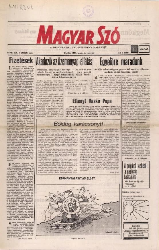 Magyar Szó, 48. évf. 1991. január 6. 4. sz. 1–24. oldal