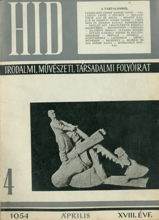Híd, 18. évf. 1954. április. 4. sz. 169–224. oldal