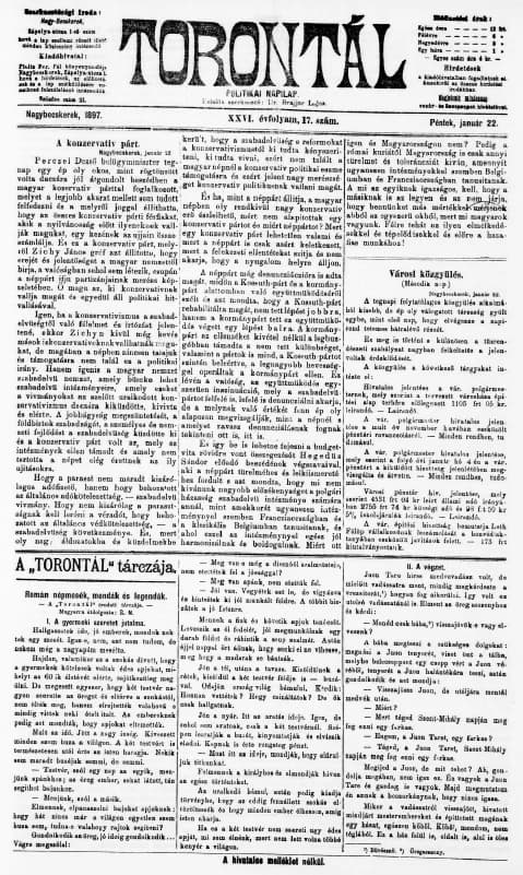 Torontál, 26. évf. 1897. január 22. 17. sz.