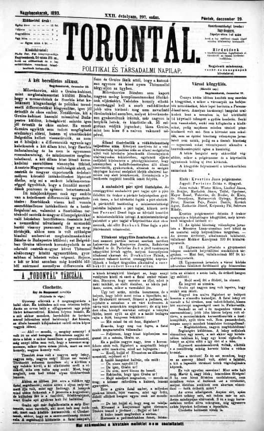 Torontál, 22. évf. 1893. december 29. 297. sz.