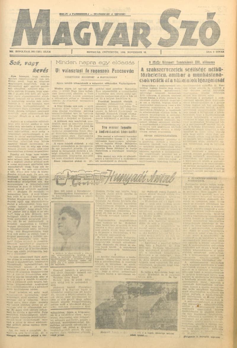 Magyar Szó, 7. évf. 1950. november 16. 272. sz. 1–4. oldal