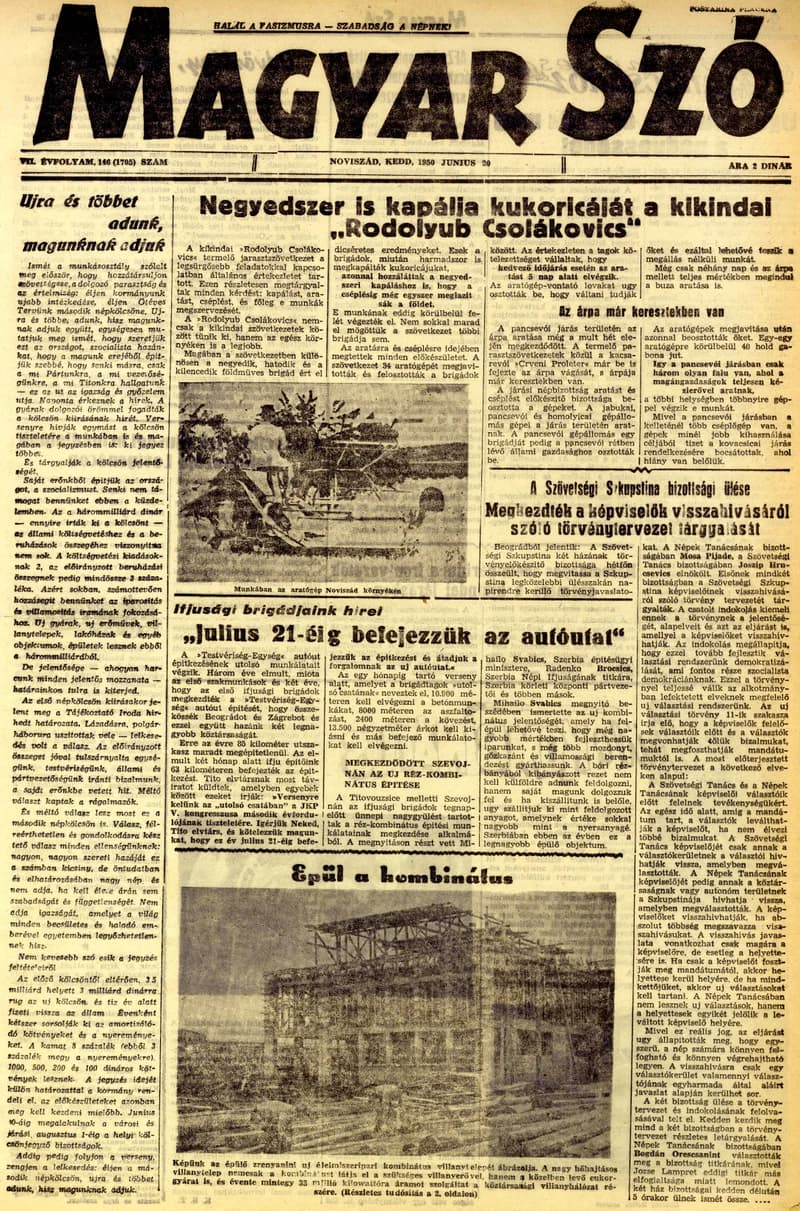 Magyar Szó, 7. évf. 1950. június 20. 146. sz. 1–4. oldal