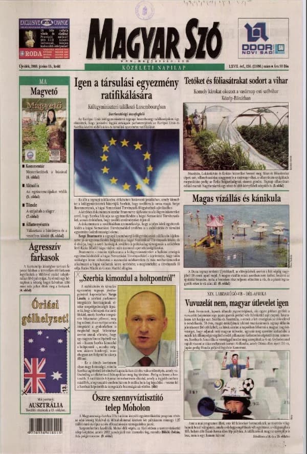 Magyar Szó, 67. évf. 2010. június 15. 136. sz. 1–20. oldal