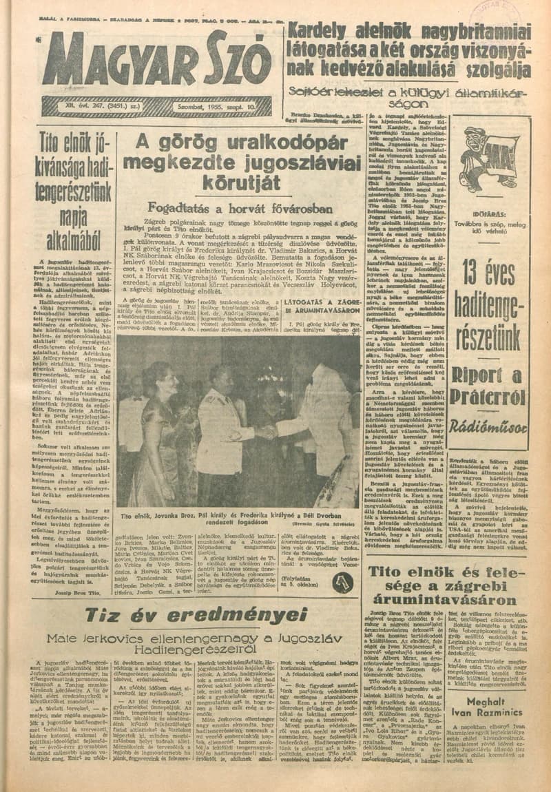 Magyar Szó, 12. évf. 1955. szeptember 10. 247. sz. 1–10. oldal