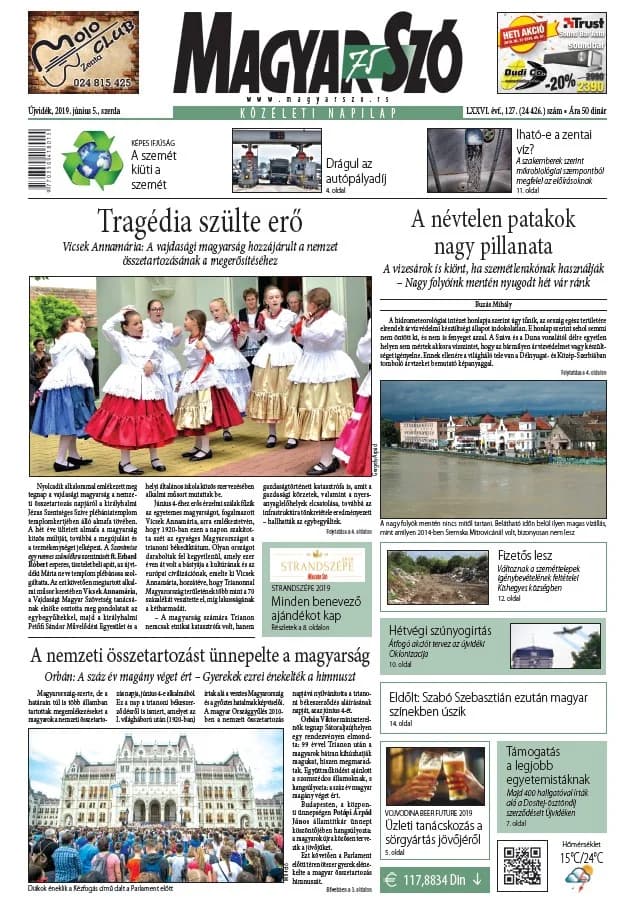 Magyar Szó, 76. évf. 2019. június 5. 127. sz. 1–16. oldal