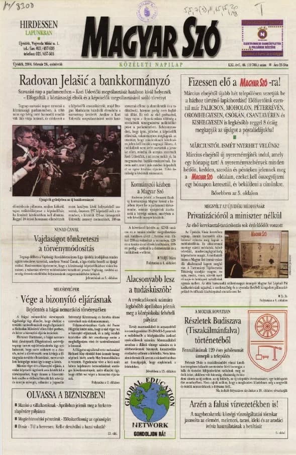 Magyar Szó, 61. évf. 2004. február 26. 46. sz. 1–20. oldal