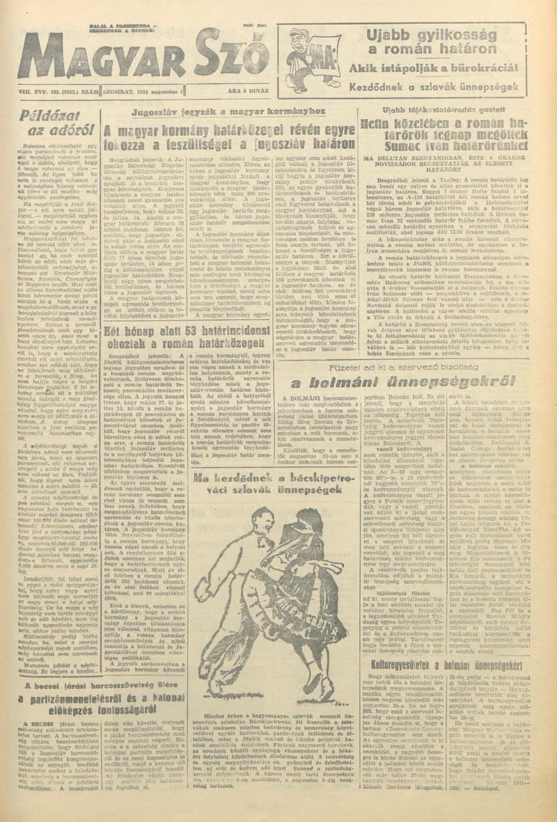 Magyar Szó, 8. évf. 1951. augusztus 4. 183. sz. 1–4. oldal