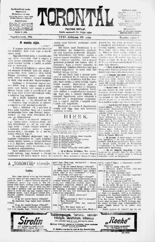 Torontál, 35. évf. 1906. június 9. 131. sz.