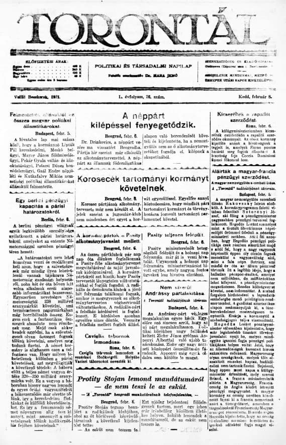 Torontál, 50. évf. 1921. február 8. 26. sz.