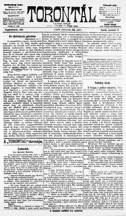 Torontál, 26. évf. 1897. november 3. 251. sz.