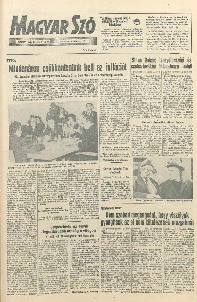 Magyar Szó, 35. évf. 1978. február 27. 56. sz. 1–8. oldal