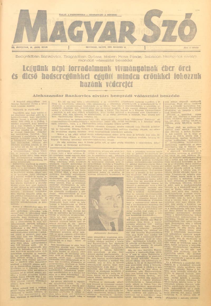 Magyar Szó, 7. évf. 1950. március 13. 61. sz. 1–4. oldal
