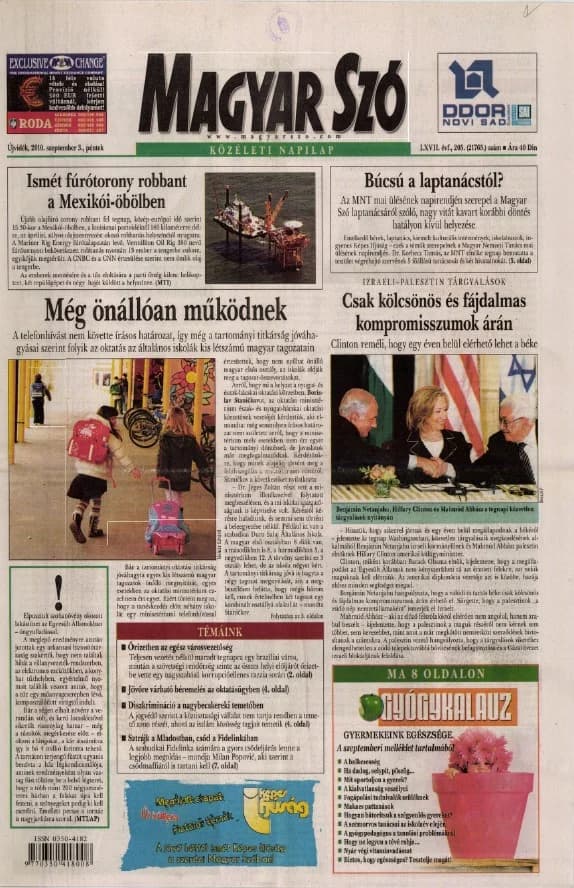 Magyar Szó, 67. évf. 2010. szeptember 3. 205. sz. 1–20. oldal
