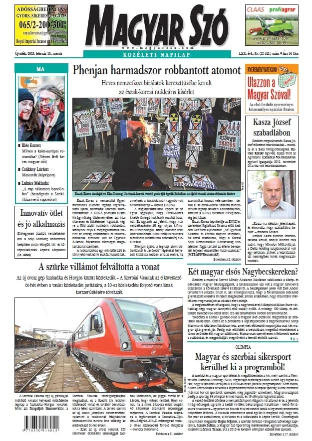 Magyar Szó, 70. évf. 2013. február 13. 35. sz. 1–20. oldal