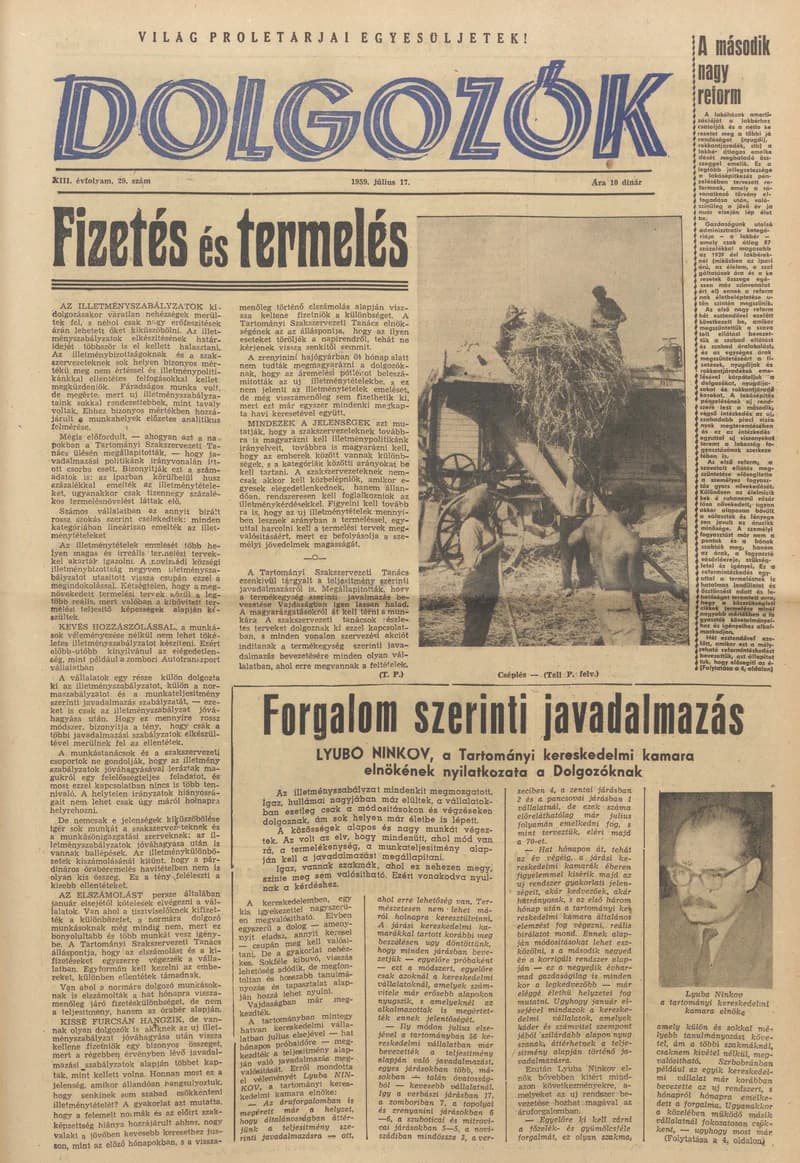 Dolgozók, 13. évf. 1959. július 17. 29. sz.